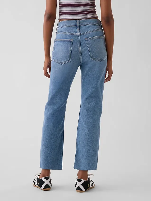 Hoge taille '90s slim straight cropped Jeans