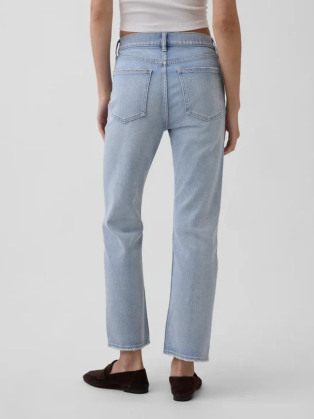 Hoge taille '90s slim straight cropped Jeans