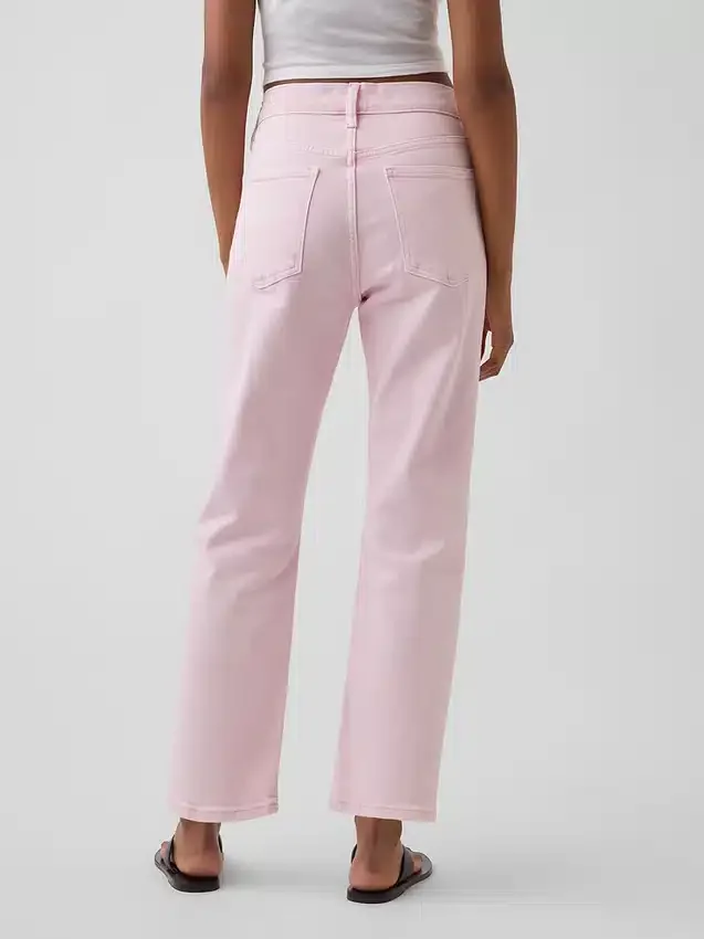 Hoge taille '90s slim straight cropped Jeans