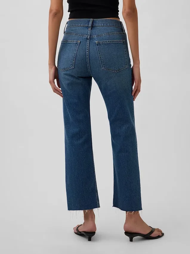 Hoge taille '90s slim straight cropped Jeans