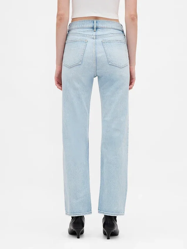 Hoge taille '90s slim straight cropped Jeans