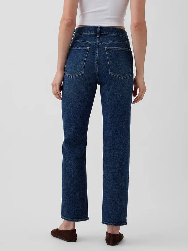 Hoge taille '90s slim straight cropped Jeans