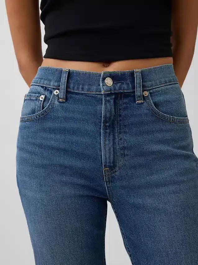 Hoge taille '90s slim straight cropped Jeans
