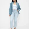 Hoge taille '90s slim straight cropped Jeans