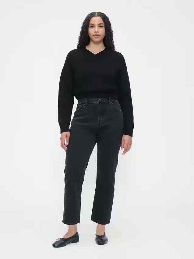 Hoge taille '90s slim straight cropped Jeans