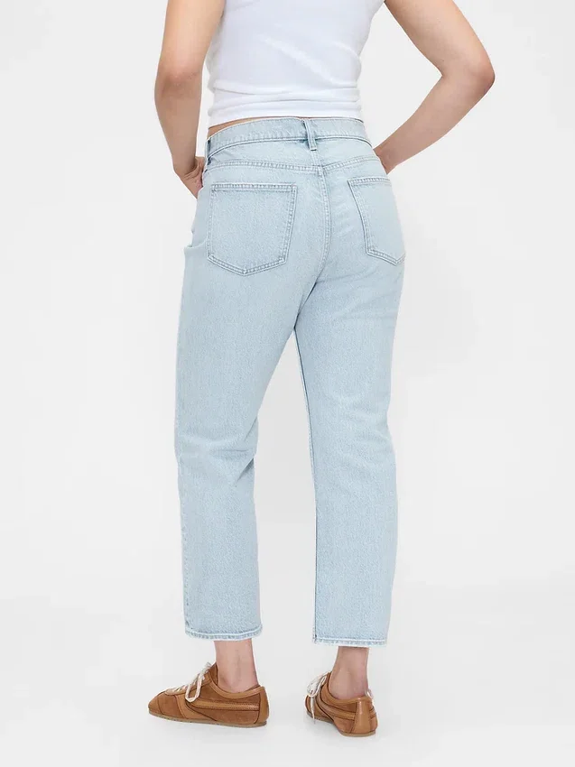 Hoge taille '90s slim straight cropped Jeans