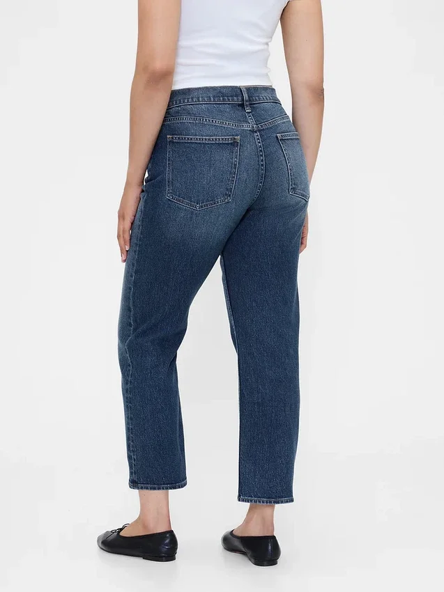 Hoge taille '90s slim straight cropped Jeans