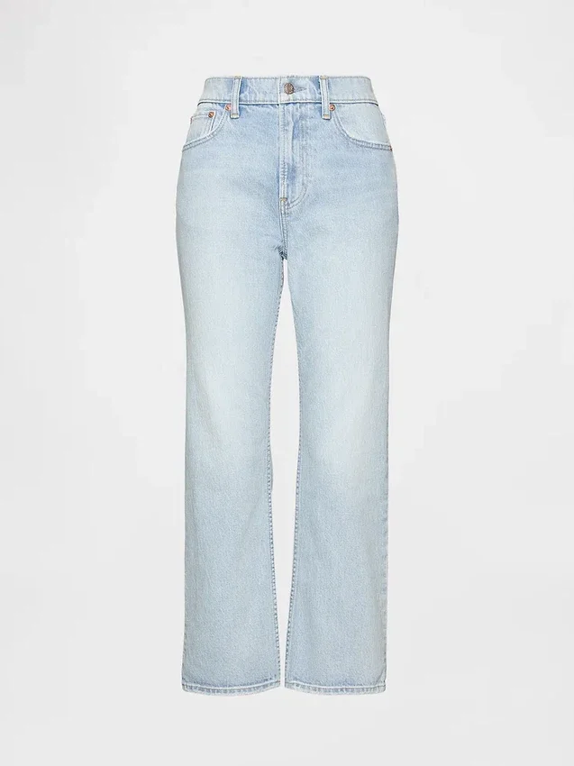 Hoge taille '90s slim straight cropped Jeans