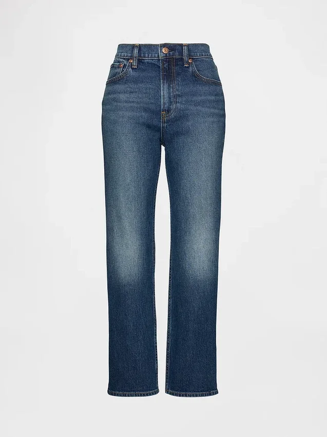 Hoge taille '90s slim straight cropped Jeans