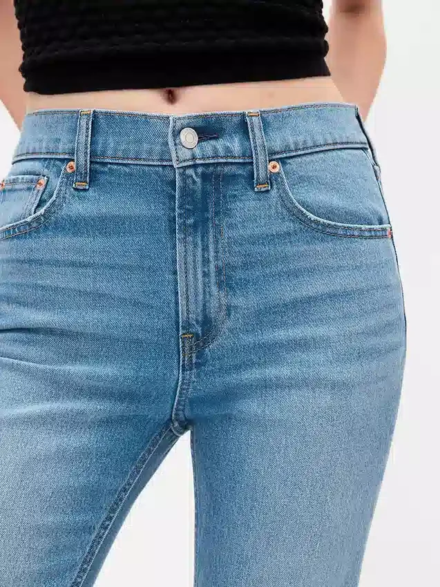 Hoge taille '90s slim straight cropped Jeans