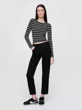 Hoge taille, cheeky rechte Jeans