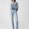 Hoge taille, cheeky rechte Jeans