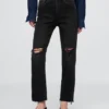 Hoge taille, cheeky rechte Jeans