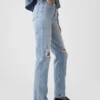 Hoge taille, cheeky rechte Jeans