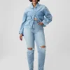 Hoge taille, cheeky rechte Jeans
