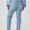 Hoge taille, cheeky rechte Jeans
