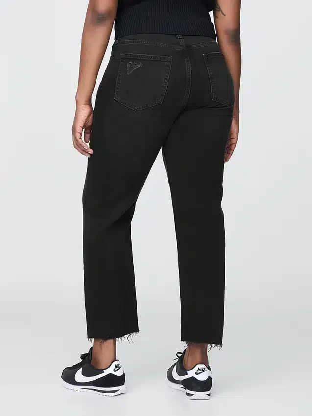 Hoge taille, cheeky rechte Jeans