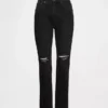 Hoge taille, cheeky rechte Jeans