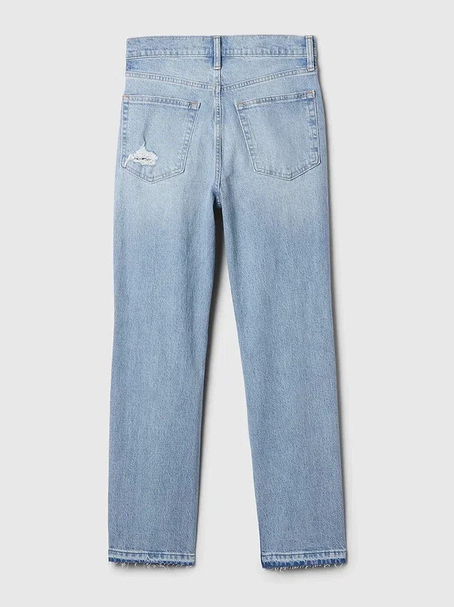 Hoge taille, cheeky rechte Jeans