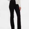 Hoge taille, dubbel gebreide broek met hoge pijpen