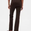 Hoge taille, dubbel gebreide broek met hoge pijpen