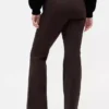 Hoge taille, dubbel gebreide broek met hoge pijpen
