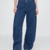 Hoge taille gebreide Horseshoe-Jeans