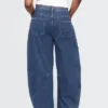 Hoge taille gebreide Horseshoe-Jeans