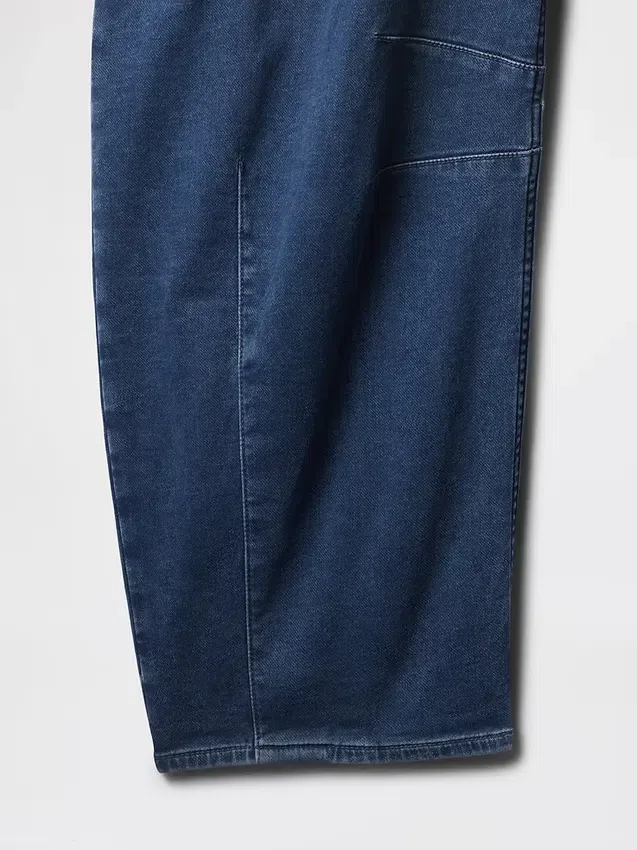 Hoge taille gebreide Horseshoe-Jeans