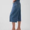 Hoge taille met riemen: Barrel-culottejeans