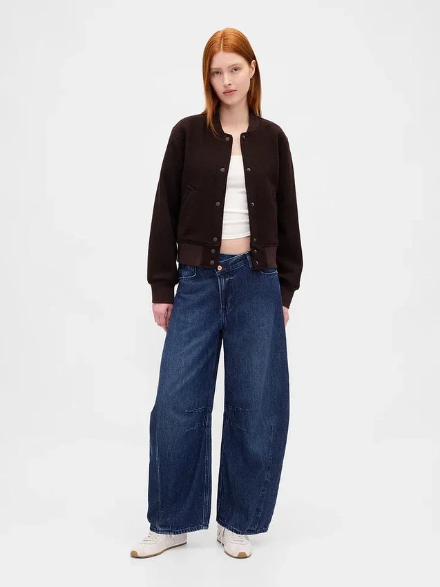 Hoge taille, ultrazachte crossover-Jeans met hoefijzervorm