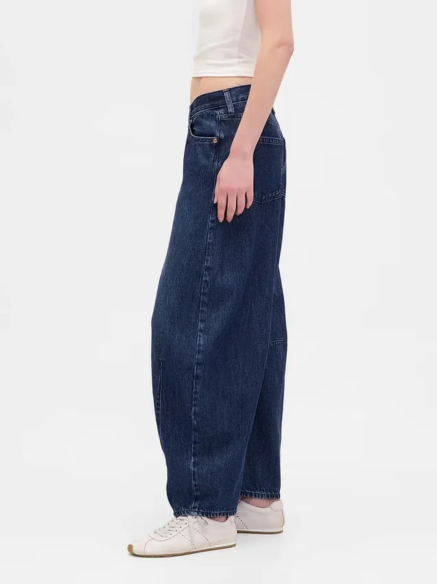 Hoge taille, ultrazachte crossover-Jeans met hoefijzervorm