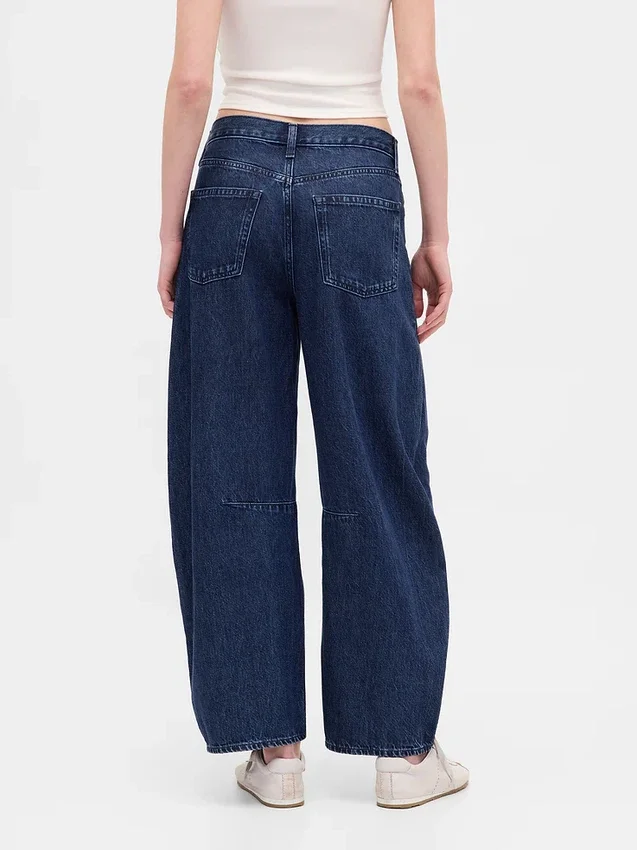 Hoge taille, ultrazachte crossover-Jeans met hoefijzervorm