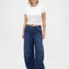Hoge taille, ultrazachte crossover-Jeans met hoefijzervorm