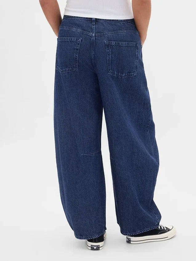 Hoge taille, ultrazachte crossover-Jeans met hoefijzervorm