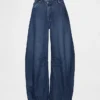 Hoge taille, ultrazachte crossover-Jeans met hoefijzervorm