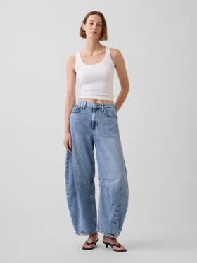 Hoge taille, ultrazachte Horseshoe-Jeans