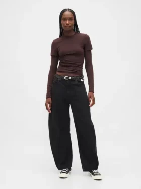 Hoge taille, ultrazachte Horseshoe-Jeans