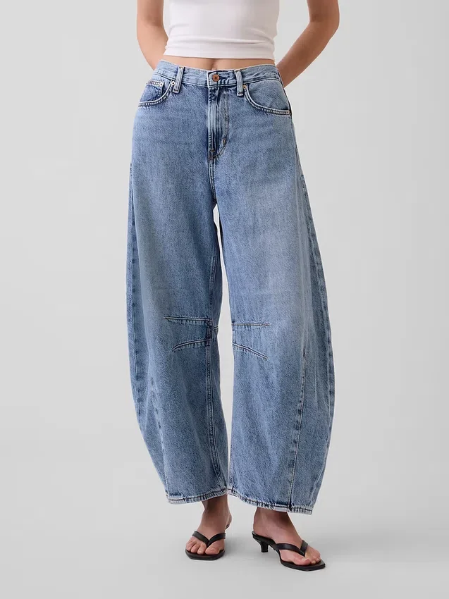 Hoge taille, ultrazachte Horseshoe-Jeans