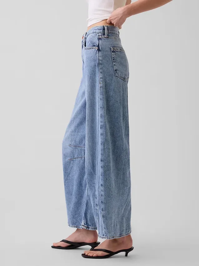 Hoge taille, ultrazachte Horseshoe-Jeans
