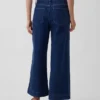 Hoge taille, wijde pijpen, enkellange sailor-Jeans