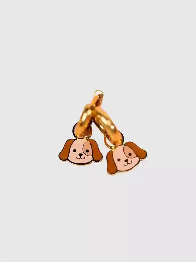 Hondenbedeltjes voor Huggie-oorbellen
