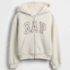 Hoodie met grafisch logo en sherpa-voering voor kinderen