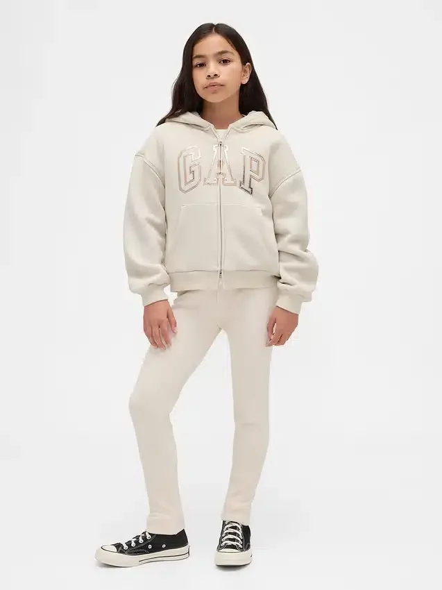 Hoodie met grafisch logo en sherpa-voering voor kinderen