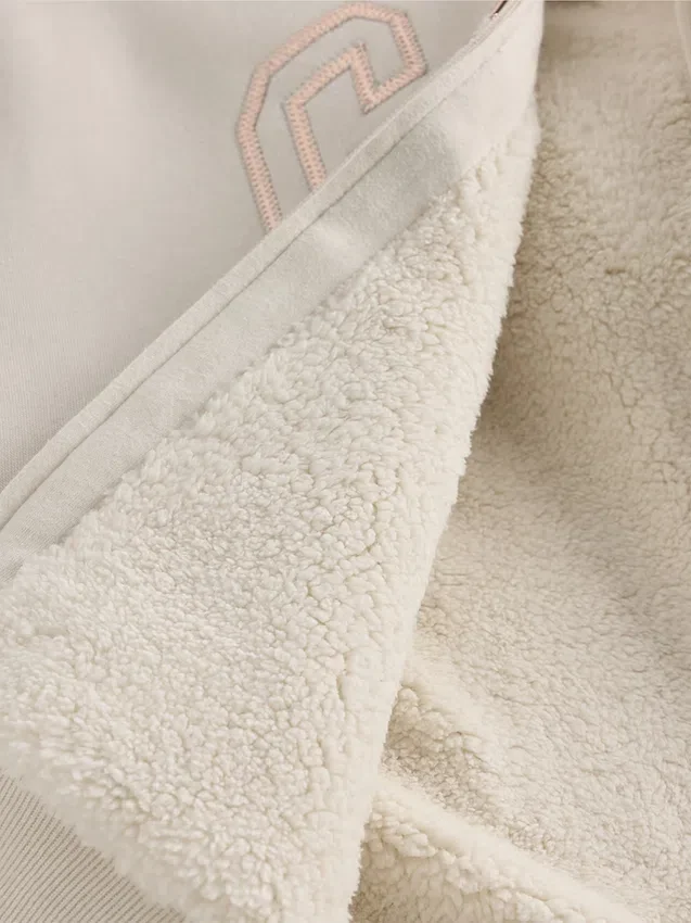 Hoodie met grafisch logo en sherpa-voering voor kinderen