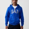 Hoodie met rits en Vintagesoft Arch Logo voor volwassenen
