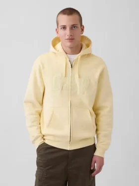 Hoodie met rits en Vintagesoft Arch Logo voor volwassenen
