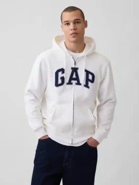 Hoodie met rits en Vintagesoft Arch Logo voor volwassenen