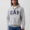 Hoodie met rits en Vintagesoft Arch Logo voor volwassenen