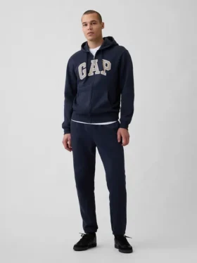 Hoodie met rits en Vintagesoft Arch Logo voor volwassenen